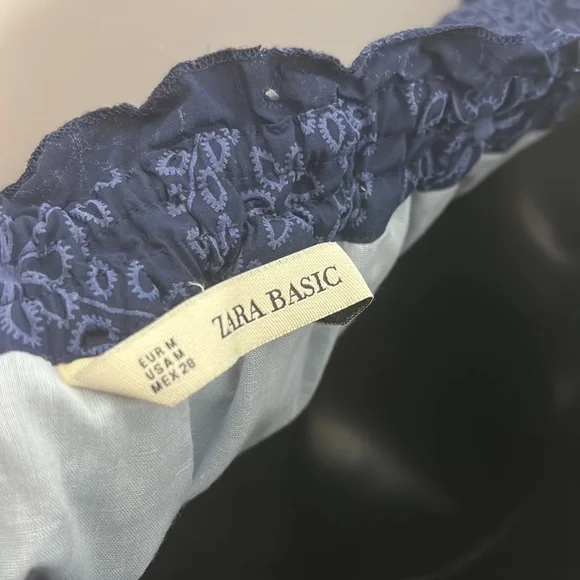 ✨SOLD✨ NWOT Zara Basics Eyelet Detail Minidress - Picture 6 of 6